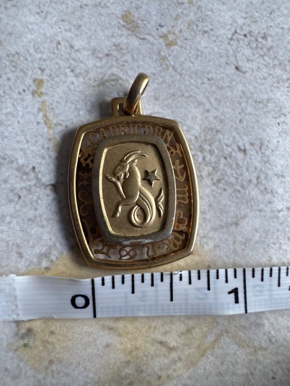 Vintage Capricorn Zodiac Pendant Necklace With Gold-Tone Chain Goat Design 24” - Picture 10 of 11